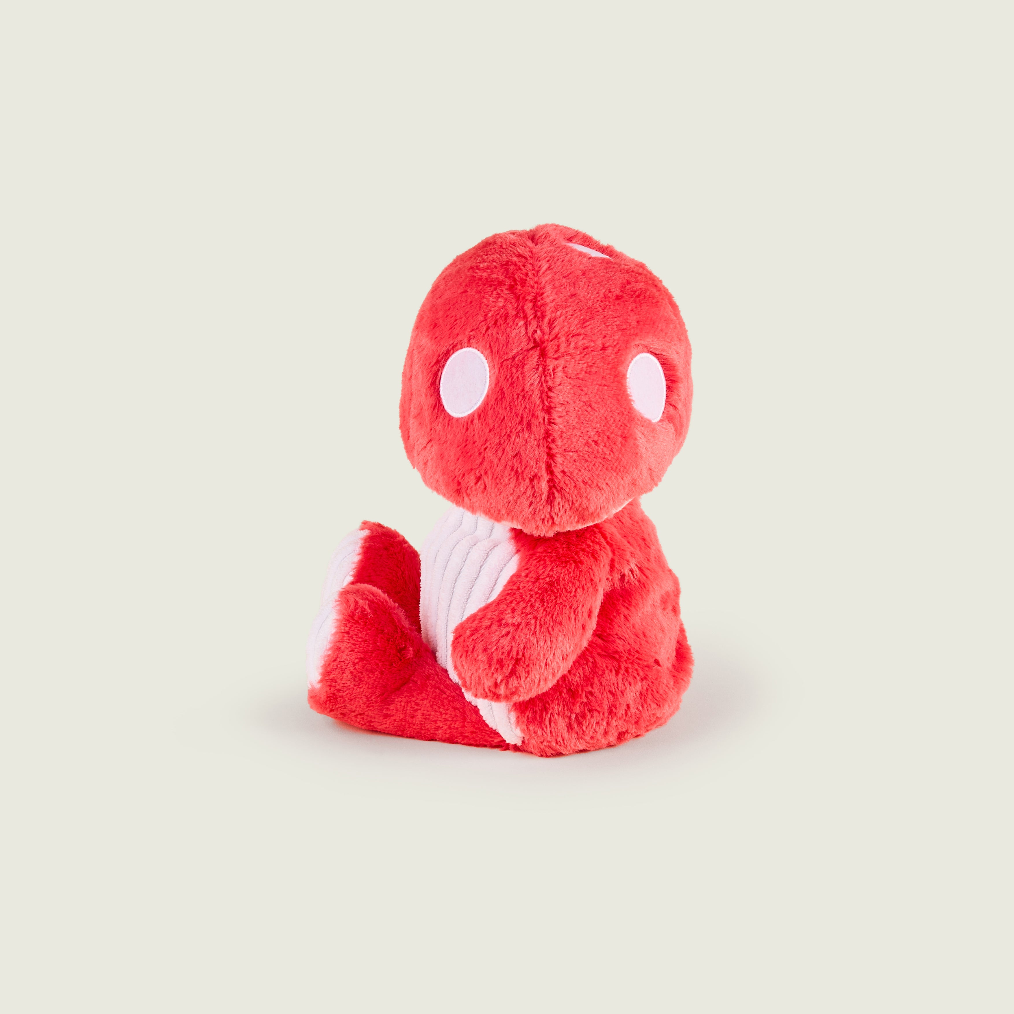 Bouillotte peluche en forme de champignon rose - profil gauche 