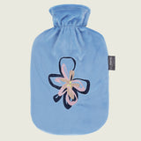 Bouillotte à eau déhoussable fleurs Bleur clair thermoplastique Fashy