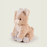 bouc en peluche blanc et marron 