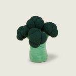 Bouillotte peluche en forme de brocoli positionné de dos