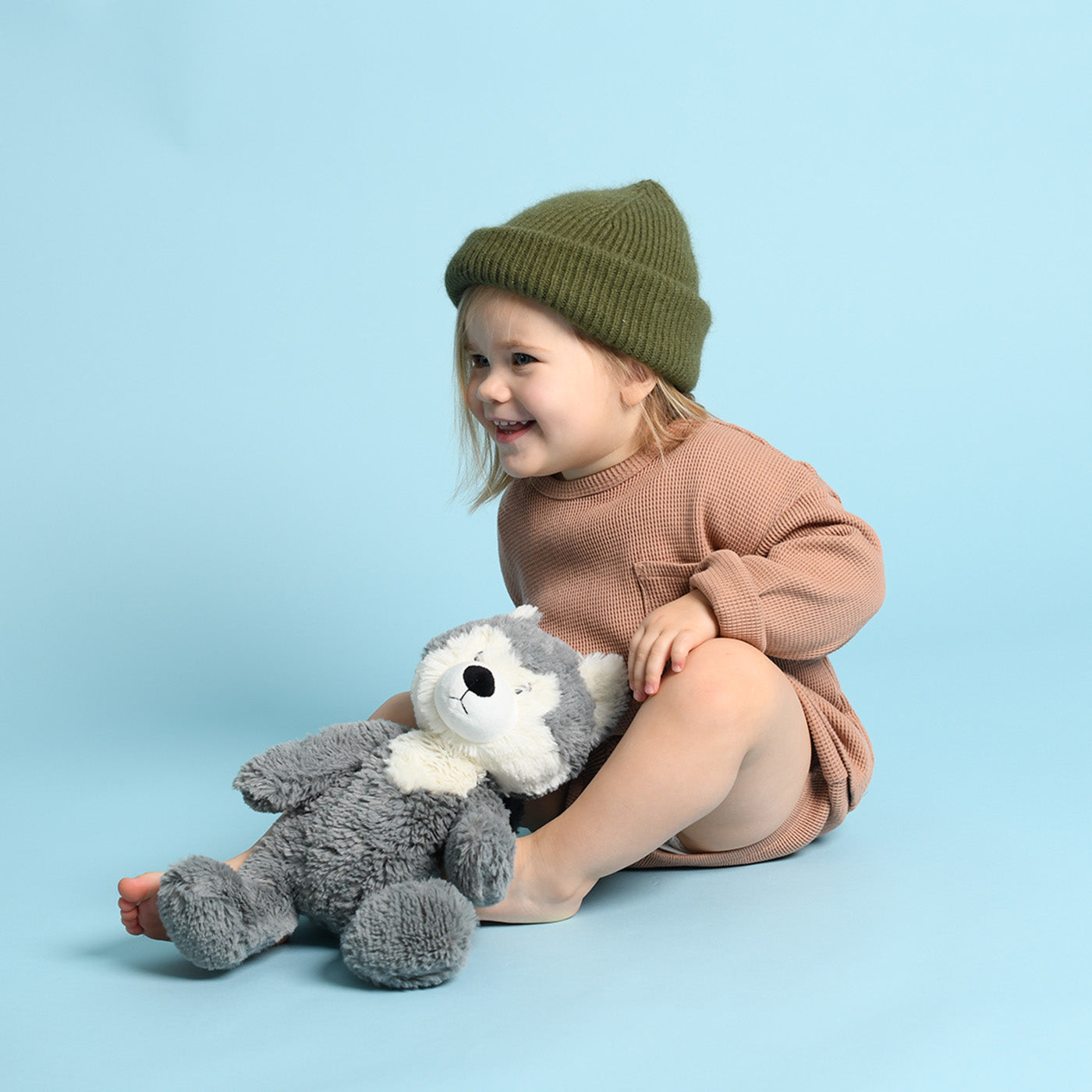 Bouillotte peluche loup 