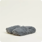 chaussons bouillottes gris tout doux avec anti-dérapant 