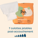 Culotte jetable post-accouchement Jho avec graduation taux d'absorption