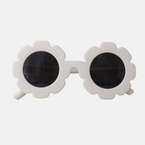 Paire de lunettes de soleil pour enfants catégorie 3, avec monture en TPEE en forme de fleur blanche