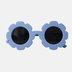 Paire de lunettes de soleil pour enfants catégorie 3, avec monture en TPEE en forme de fleur bleue