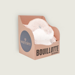 Grande boîte présentoir en carton, vue trois-quarts.