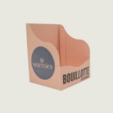 Grande boîte présentoir en carton, vue trois-quarts.