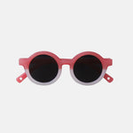 Paire de lunettes bébé catégorie 4, bicolore rose et blanc, monture en TPEE avec effet transparent