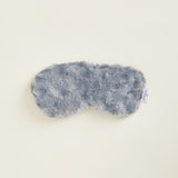 Masque en peluche gris Warmies vu de face, avec texture bouclée douce