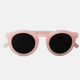 Paire de lunettes de soleil pour enfants catégorie 3, avec monture en TPEE uni rose pâle