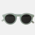 Paire de lunettes de soleil pour enfants catégorie 3, avec monture en TPEE uni vert pâle