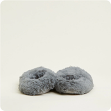 chaussons bouillottes gris tout doux avec anti-dérapant 