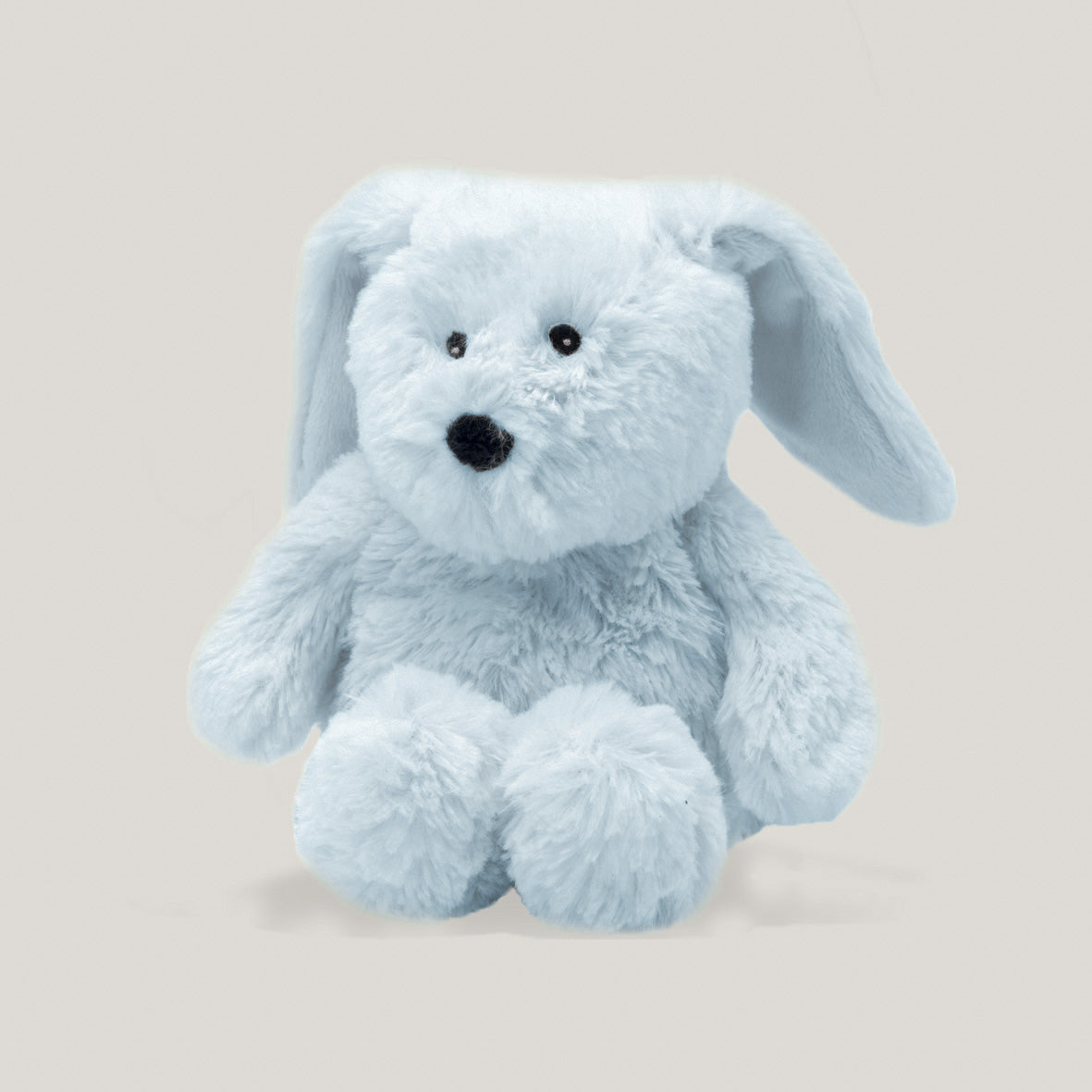 Peluche bouillotte juniors Lapin bleu layette, tout doux, de face