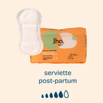 Serviette post-accouchement Jho avec graduation taux d'absorption