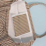 "Intérieur du Totebag Soframar Vichy – sac cabas spacieux en tissu vichy"